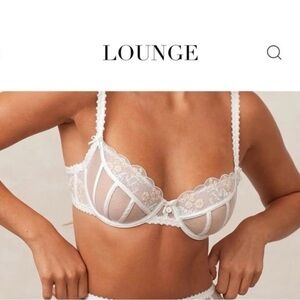 LOUNGE white lace bra